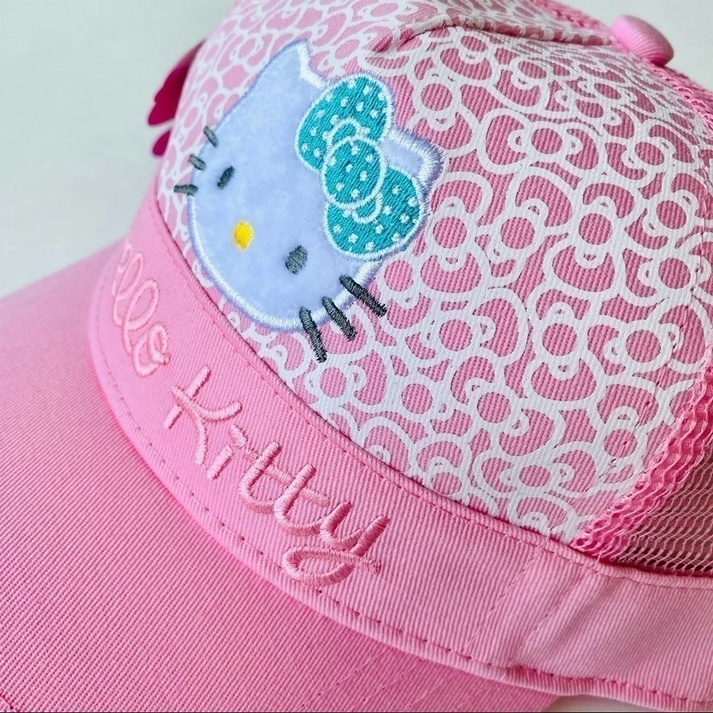 HELLO Kitty Pink Mesh Trucker Hat Women + Girls - Picture 11 of 16